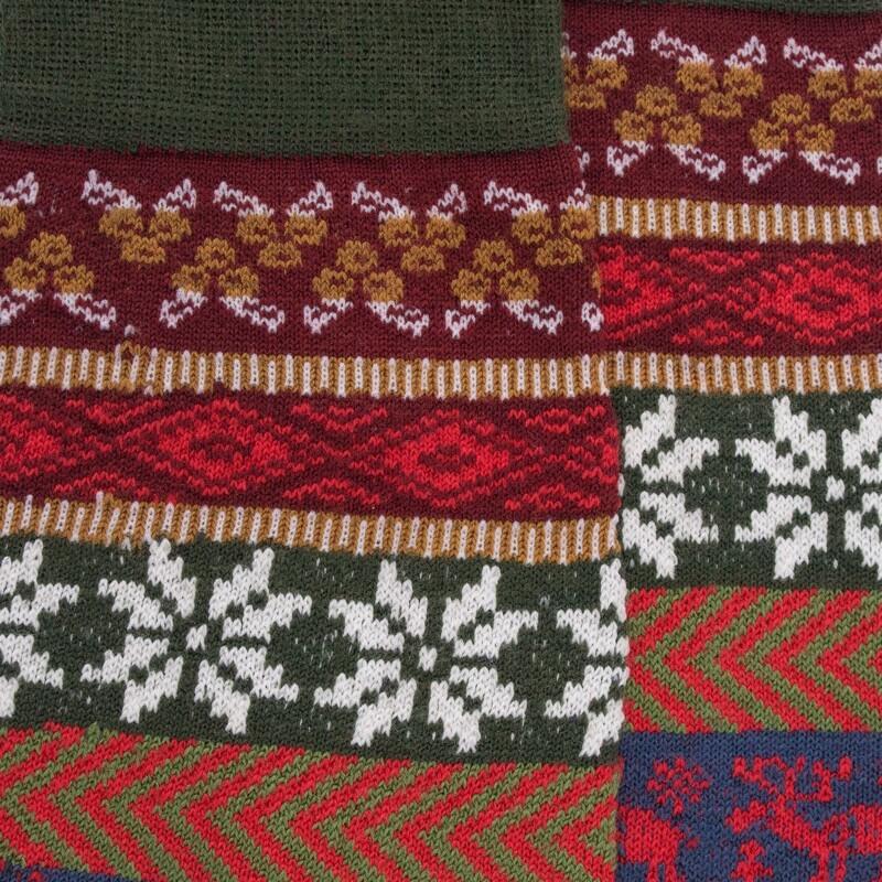 Doré Doré Chaussettes Homme En Laine à Motif De Noël - Rouge Pommard