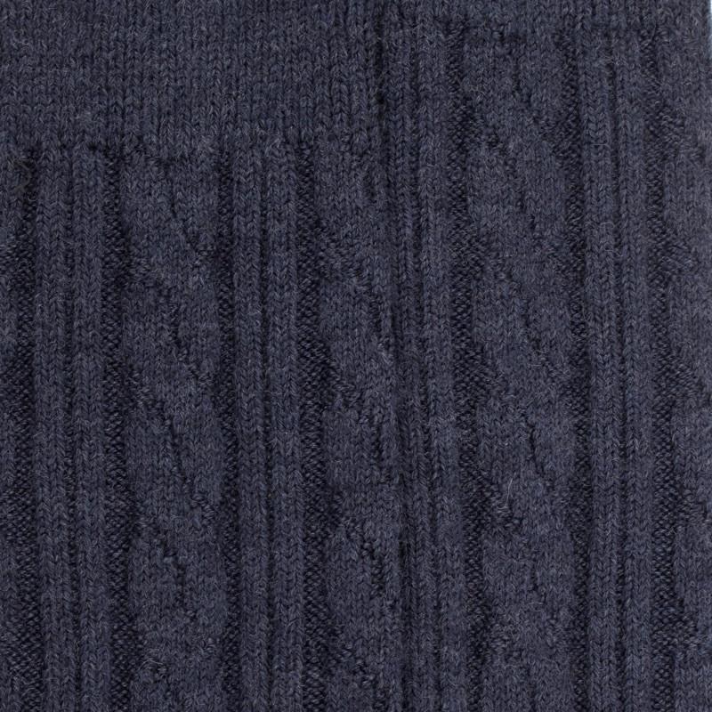 Doré Doré Chaussettes Homme En Laine à Motif Torsadés - Bleu Corsaire