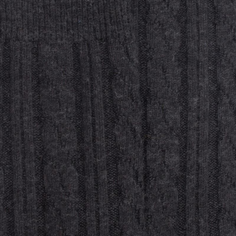Doré Doré Chaussettes Homme En Laine à Motif Torsadés - Gris Anthracite