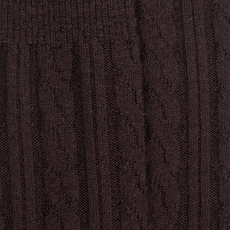 Doré Doré Chaussettes Homme En Laine à Motif Torsadés - Marron Chocolat