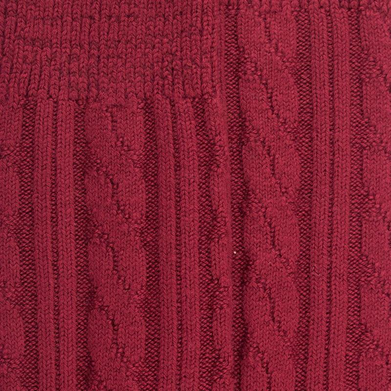 Doré Doré Chaussettes Homme En Laine à Motif Torsadés - Rouge Pommard