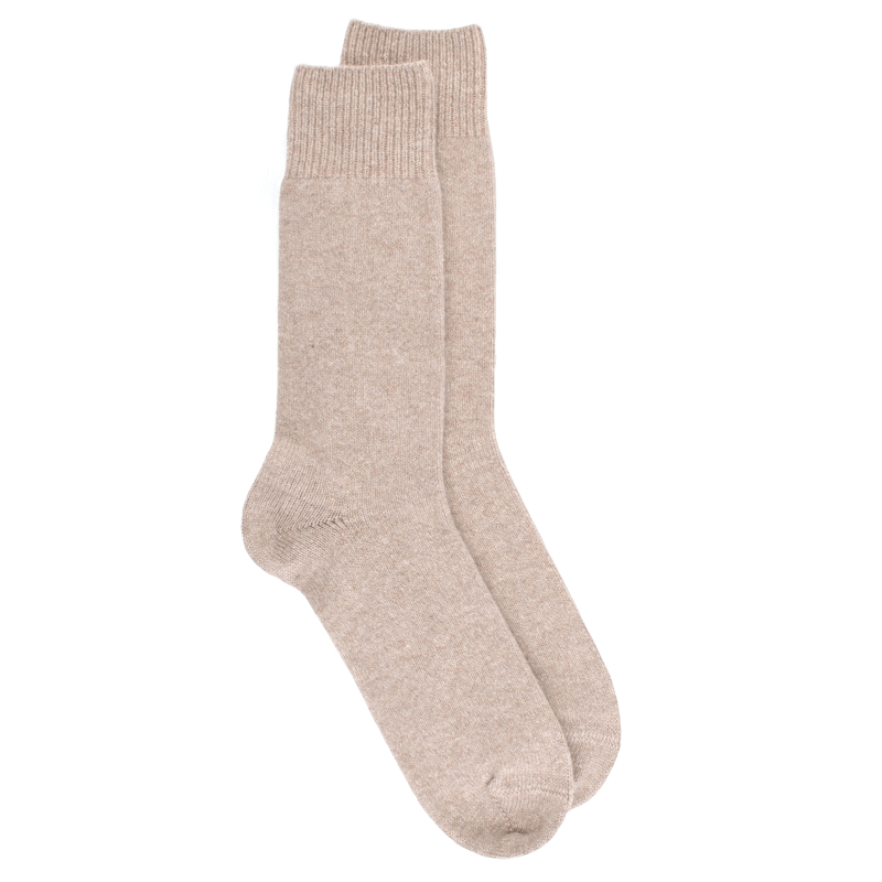 doré doré Chaussettes homme en laine et cachemire - Beige chrysalide