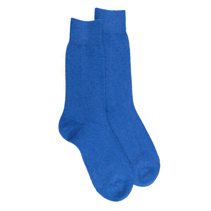 doré doré Chaussettes homme en laine et cachemire - Bleu France