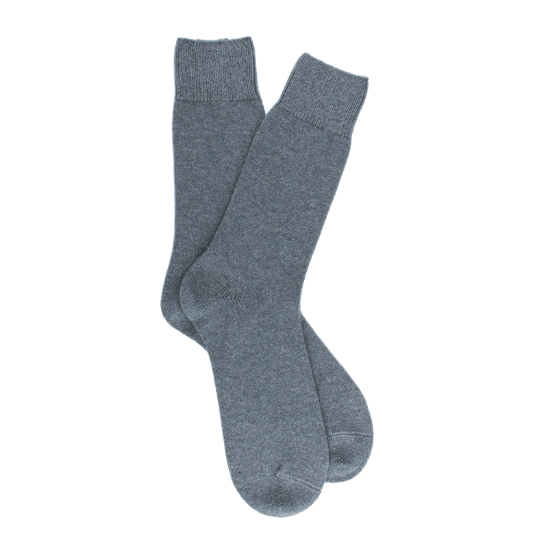 doré doré Chaussettes homme en laine et cachemire - Bleu Glacier