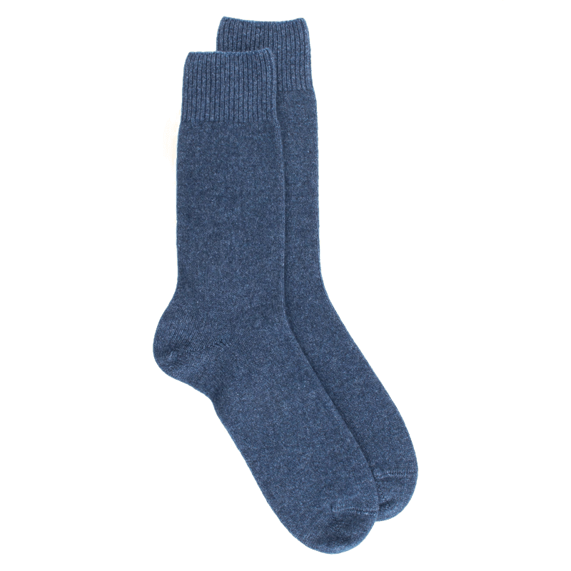 Doré Doré Chaussettes Homme En Laine Et Cachemire - Bleu Jean