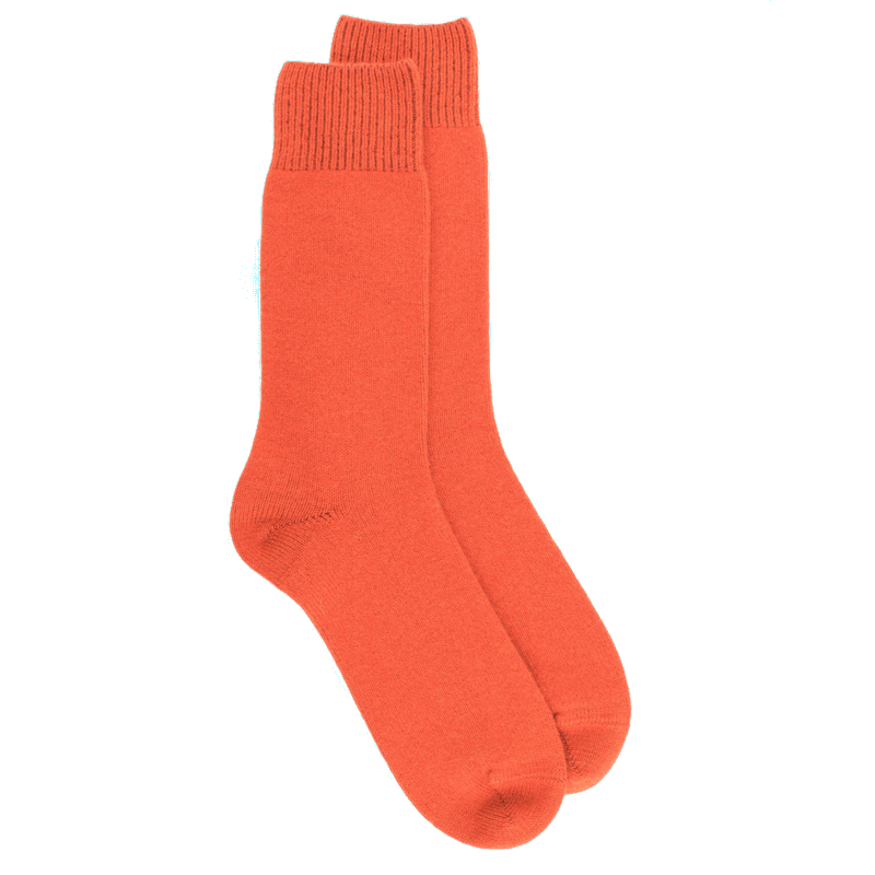 doré doré Chaussettes homme en laine et cachemire - Cuivre
