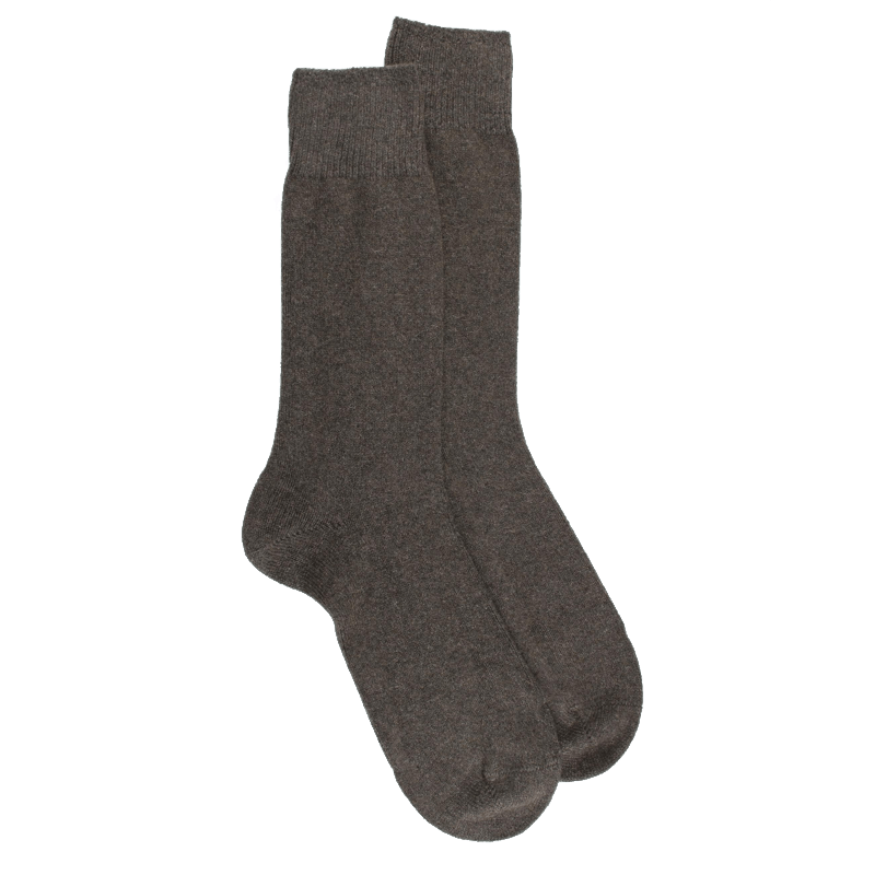 doré doré Chaussettes homme en laine et cachemire - Kaki foncé
