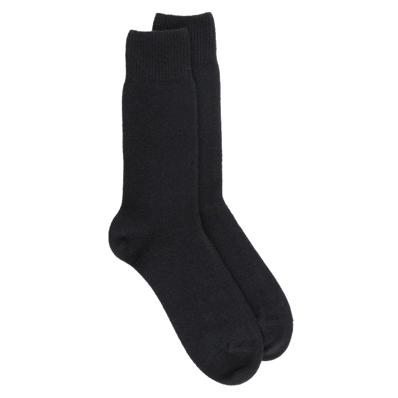 doré doré Chaussettes homme en laine et cachemire - Noir