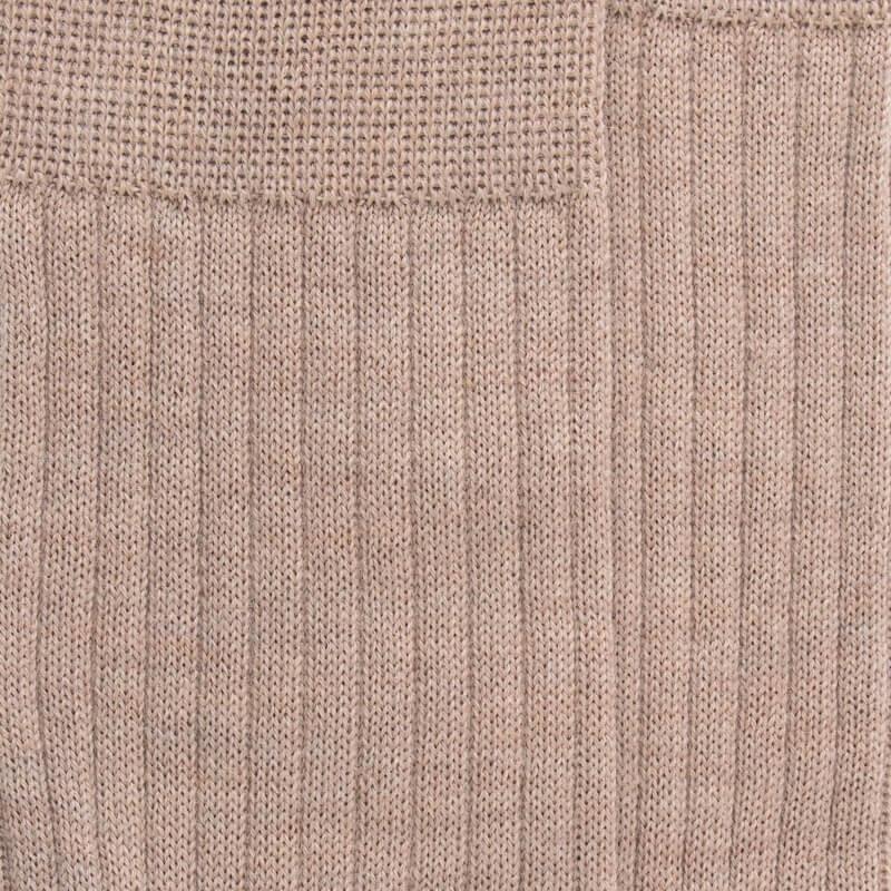 Doré Doré Chaussettes Homme En Laine Mérinos Côtelées - Beige