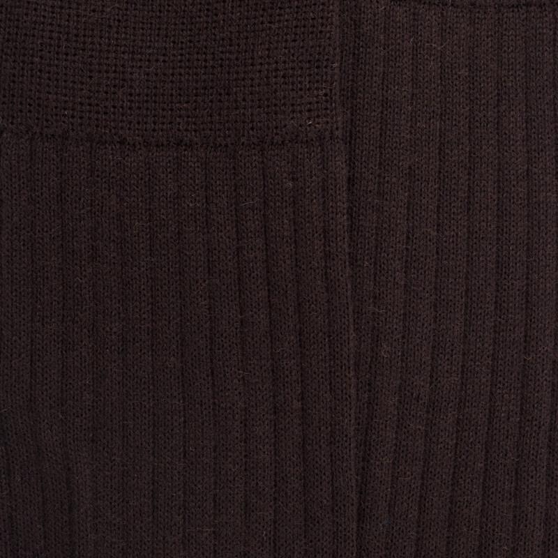 Doré Doré Chaussettes Homme En Laine Mérinos Côtelées - Marron
