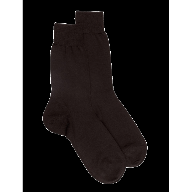 doré doré Chaussettes homme en laine mérinos et maille jersey - Marron