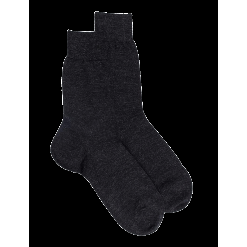 doré doré Chaussettes homme en laine mérinos et maille jersey - Grises
