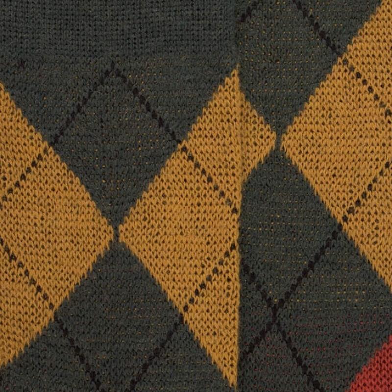 Doré Doré Chaussettes Homme En Laine Mérinos Et Motifs Jacquard à Losanges - Thuya Et Henné