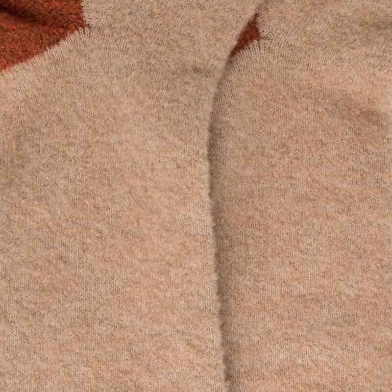 Doré Doré Chaussettes Homme En Laine Polaire - Beige Désert & Orange Cognac