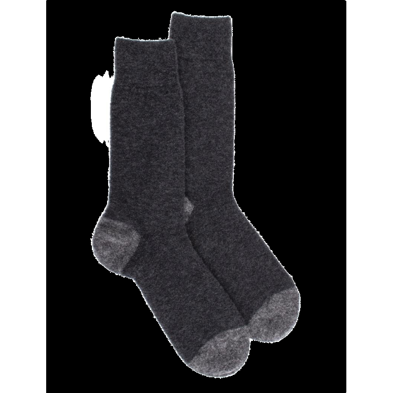 doré doré Chaussettes homme en laine polaire - Gris anthracite & Gris oxford