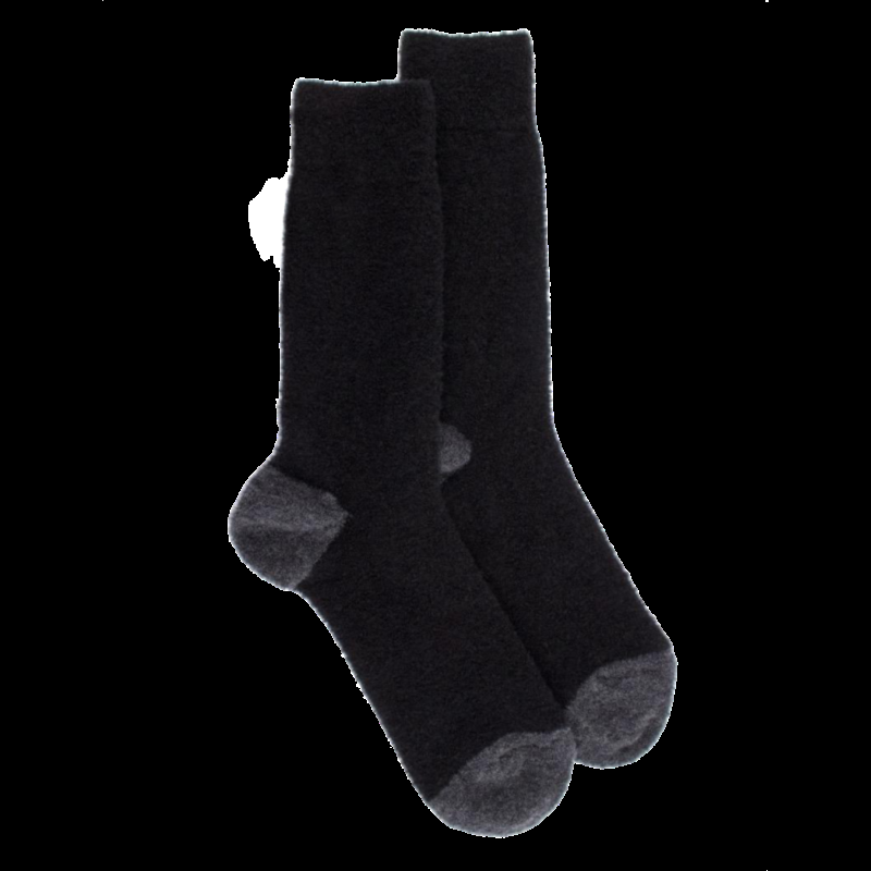 doré doré Chaussettes homme en laine polaire - Noir & gris anthracite
