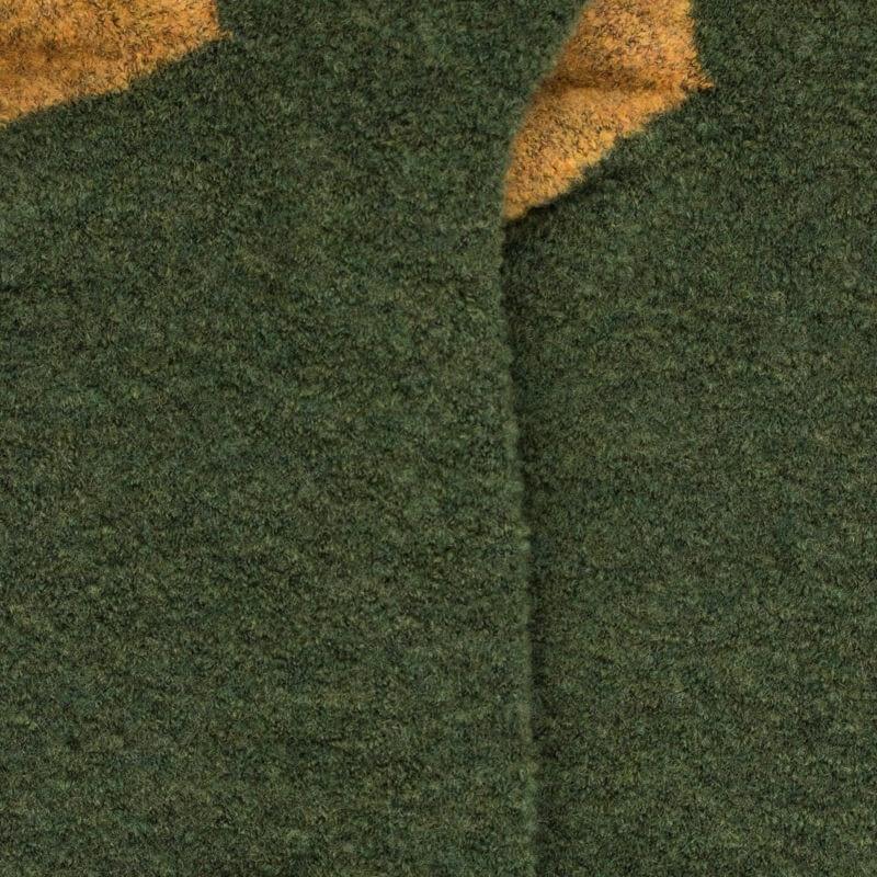 Doré Doré Chaussettes Homme En Laine Polaire - Vert Campagne & Jaune Pissenlit