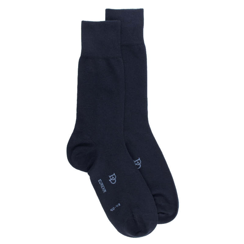 doré doré Chaussettes homme Eureka en coton égyptien - Bleu foncé
