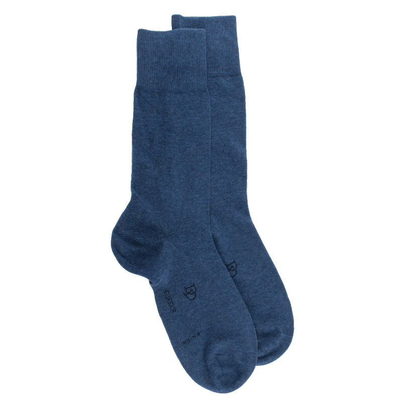 doré doré Chaussettes homme Eureka en coton égyptien - Bleu jean foncé
