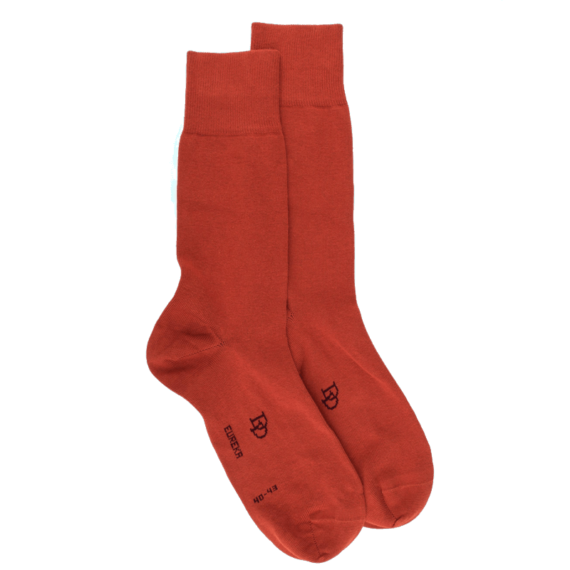 doré doré Chaussettes homme Eureka en coton égyptien - Orange