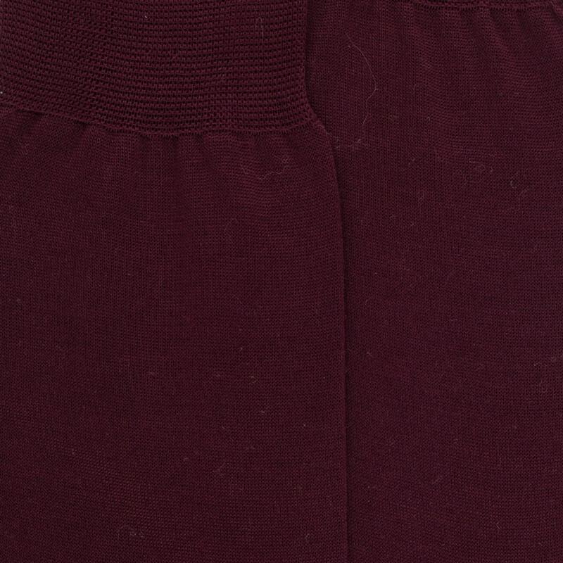 Doré Doré Chaussettes Homme Fines 100% Fil D'Écosse - Bordeaux