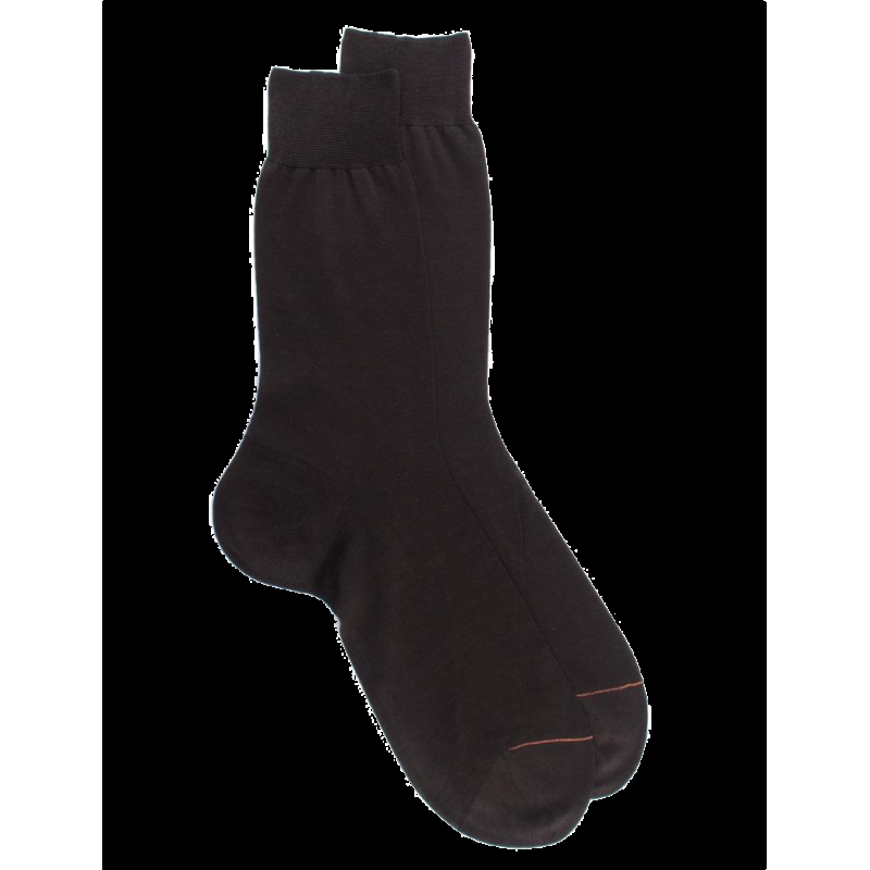 doré doré Chaussettes homme fines 100% fil d'Écosse - Couleur café