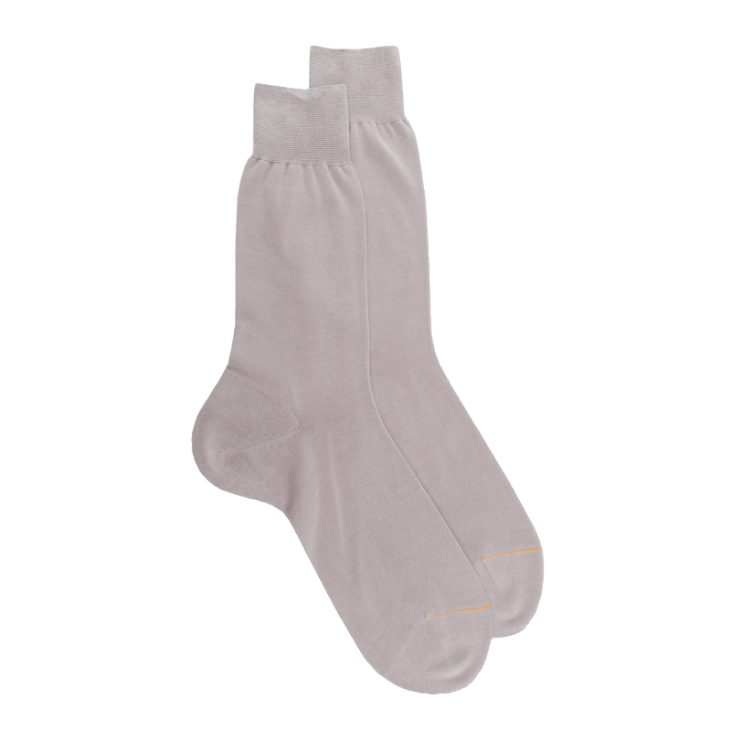 doré doré Chaussettes homme fines 100% fil d'Écosse - Gris Métal