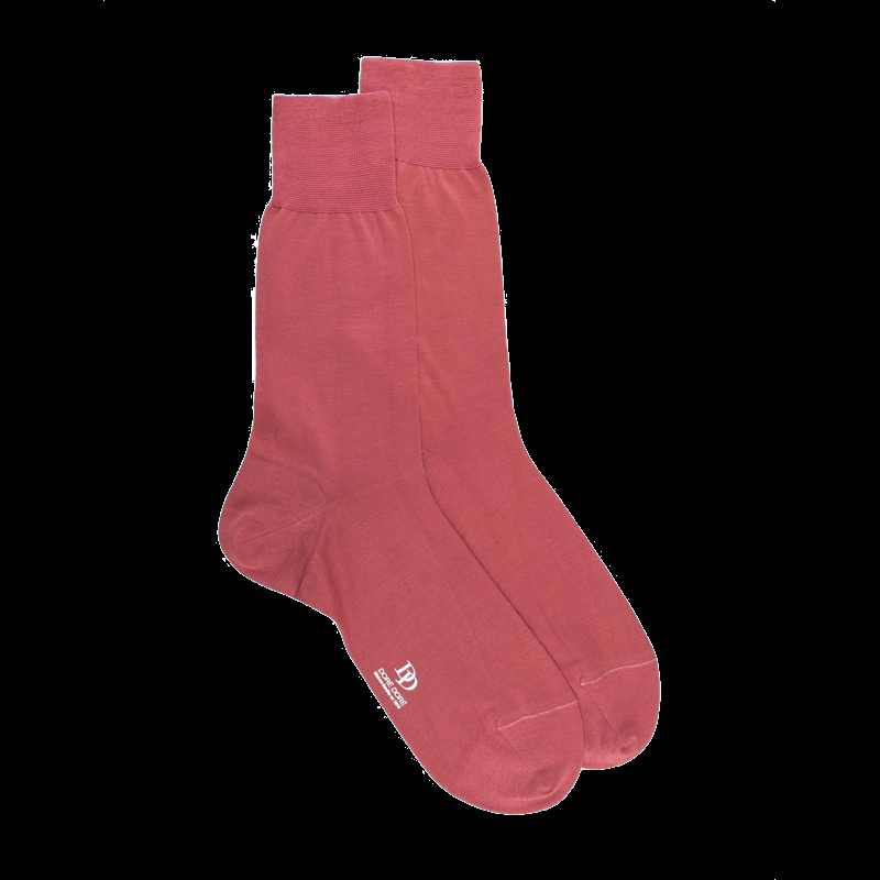 doré doré Chaussettes homme fines 100% fil d'Écosse - Rose Jouy