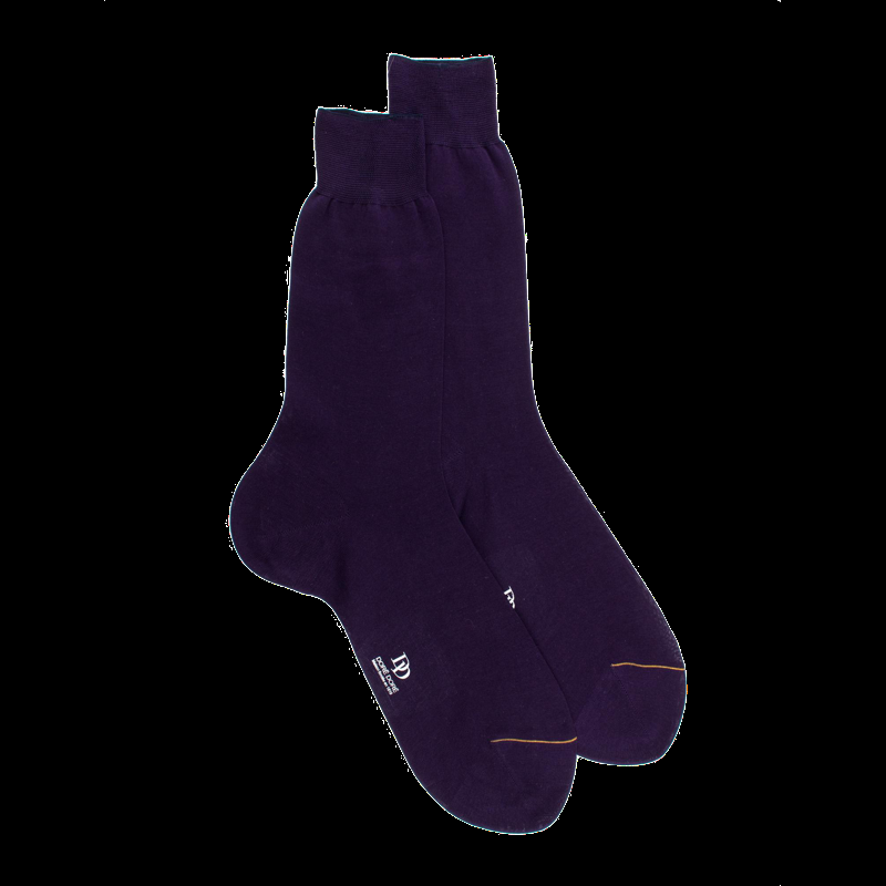 doré doré Chaussettes homme fines 100% fil d'Écosse - Violet