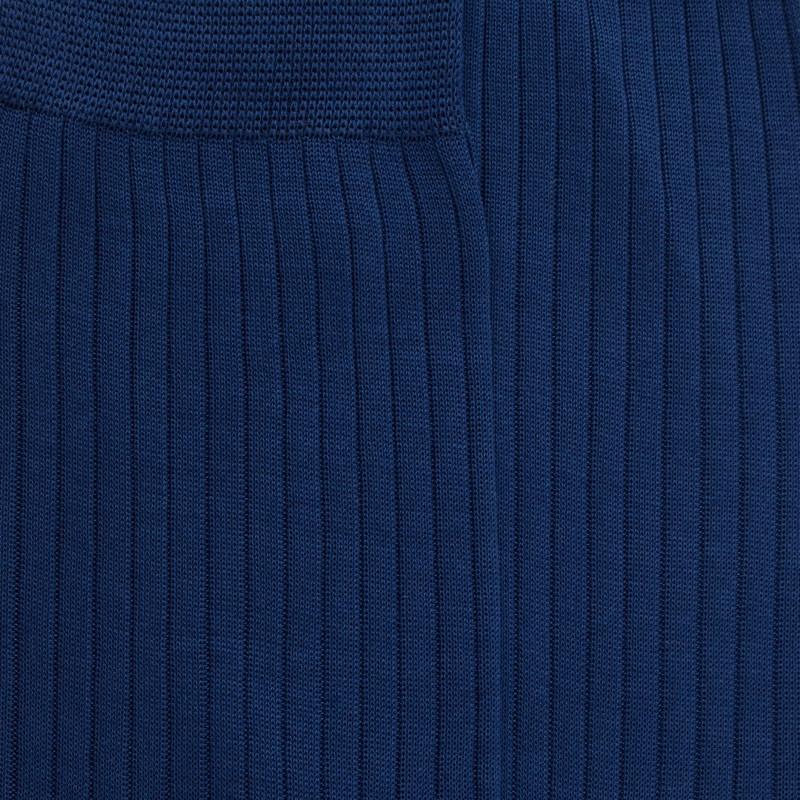 Doré Doré Chaussettes Homme Fines à Côtes En Fil D'Écosse - Bleu Voilier