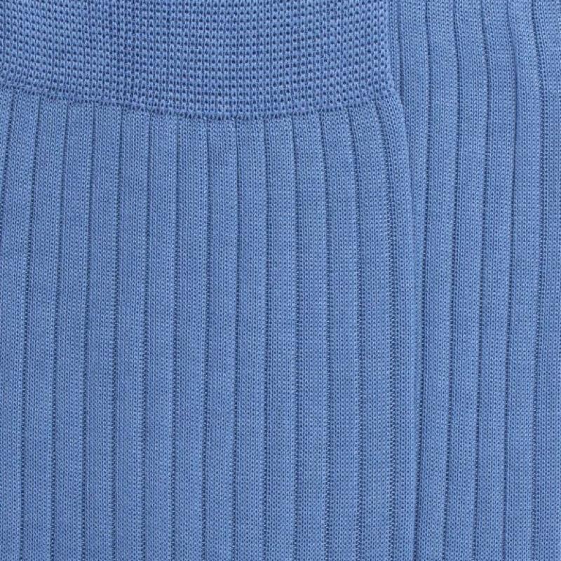 Doré Doré Chaussettes Homme Fines à Côtes En Fil D'Écosse - Bleu Macadam