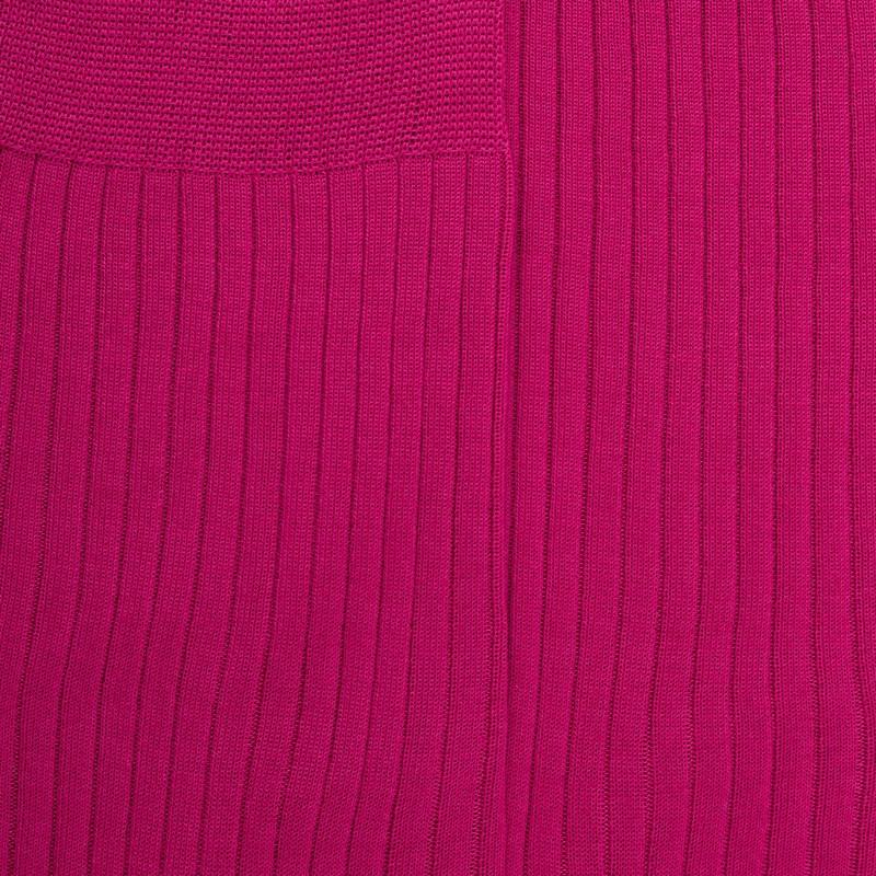 Doré Doré Chaussettes Homme Fines à Côtes En Fil D'Écosse - Rose Flamboyant