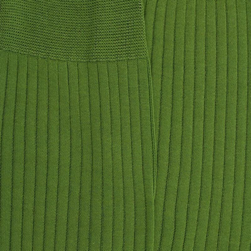 Doré Doré Chaussettes Homme Fines à Côtes En Fil D'Écosse - Vert Campagne