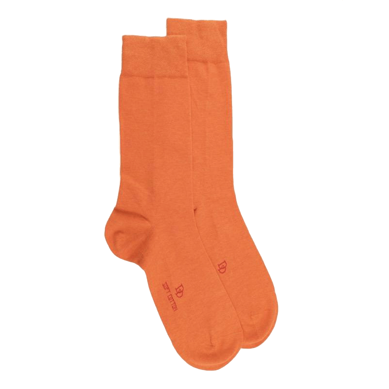 doré doré Chaussettes homme fines en coton égyptien - Oranger