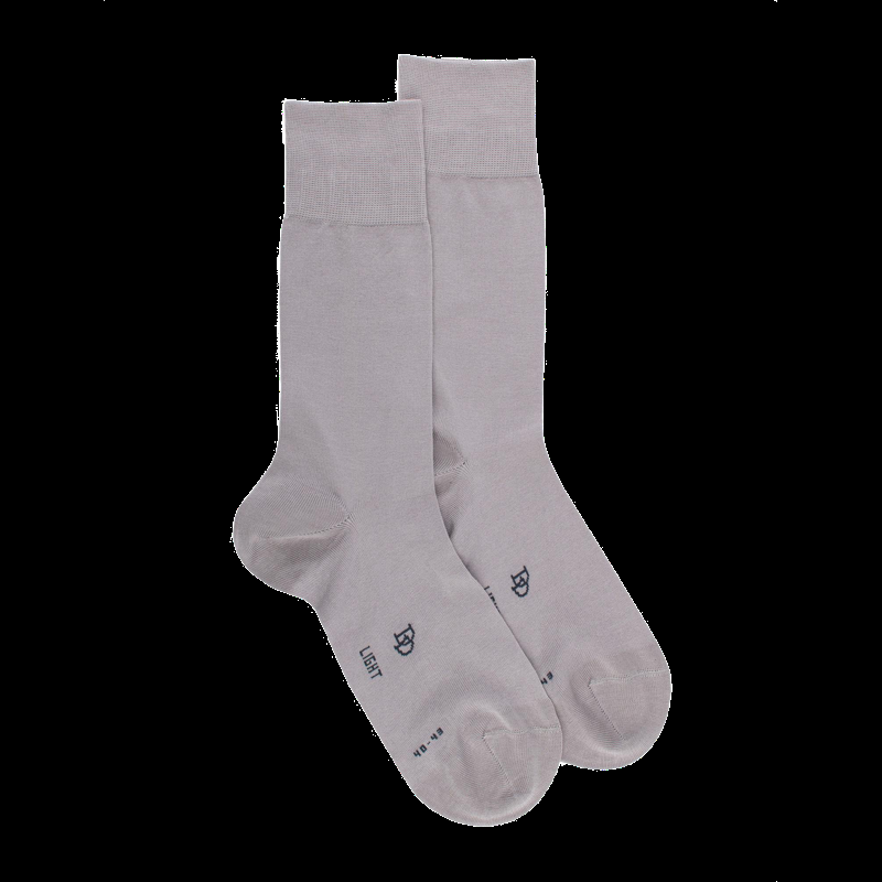 doré doré Chaussettes homme fines en fil d'Écosse - Gris Métal