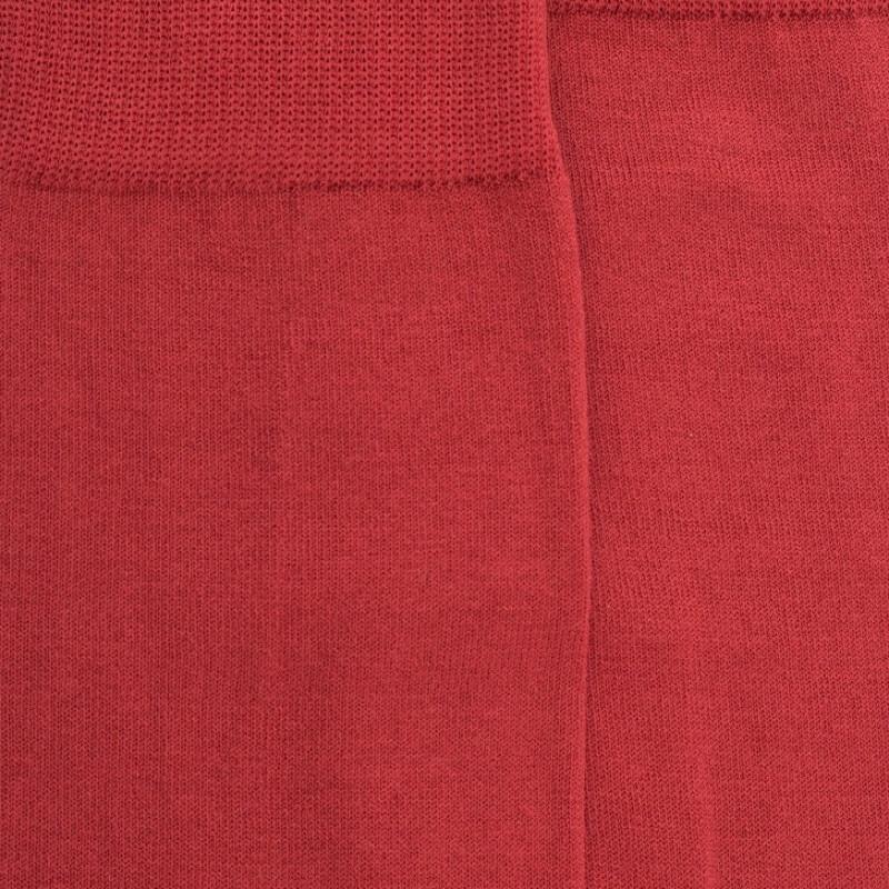 Doré Doré Chaussettes Homme Fines En Fil D'Écosse - Rouge Brique
