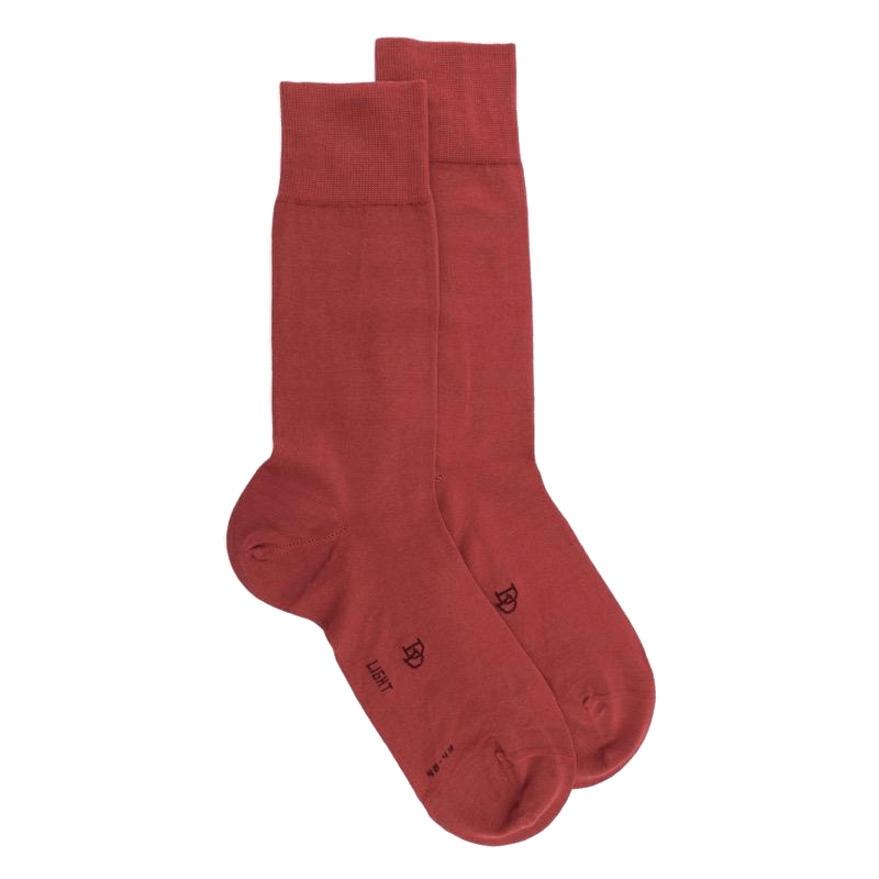 doré doré Chaussettes homme fines en fil d'Écosse - Rouge brique