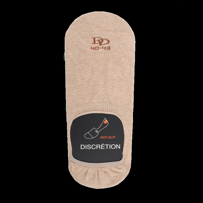 doré doré Chaussettes homme invisibles en coton égyptien - Beige Sable