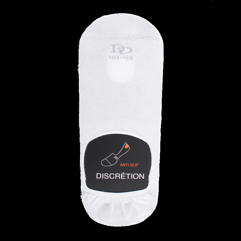 doré doré Chaussettes homme invisibles en coton égyptien - Blanc