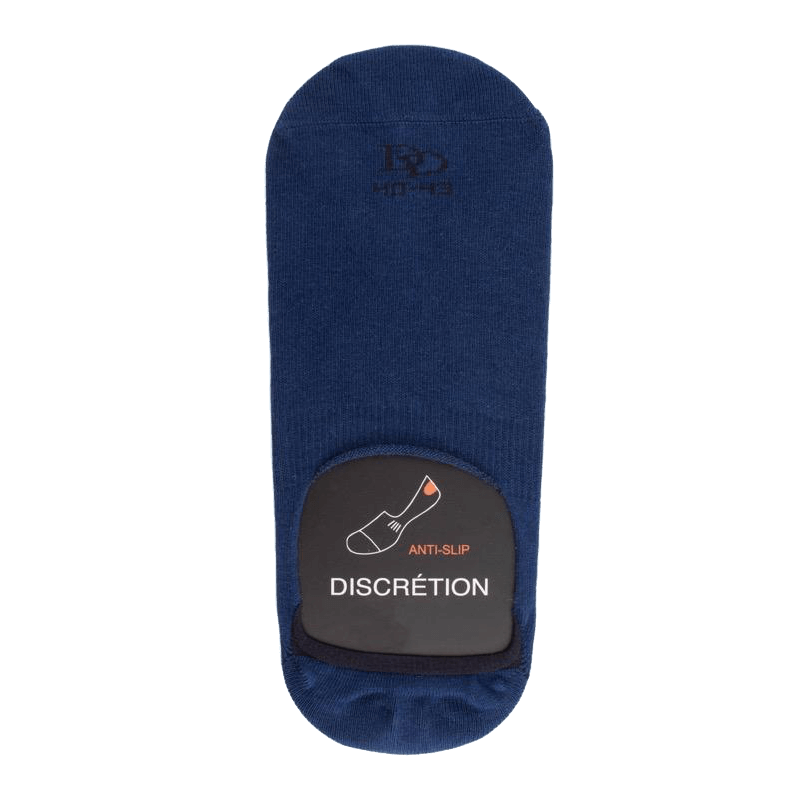 doré doré Chaussettes homme invisibles en coton égyptien - Bleu Voilier