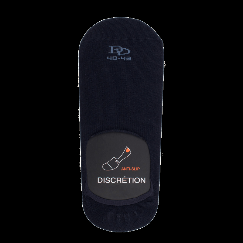 doré doré Chaussettes homme invisibles en coton égyptien - Bleu marine foncé
