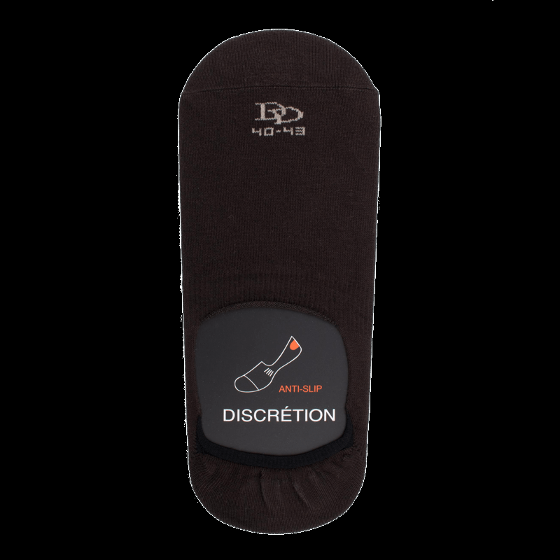 doré doré Chaussettes homme invisibles en coton égyptien - Marron Chocolat