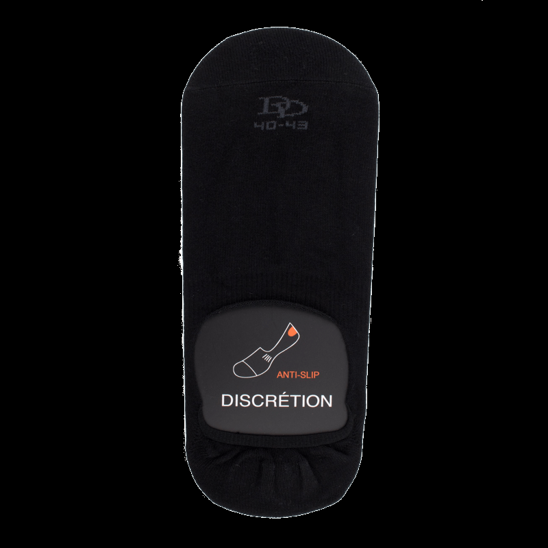 doré doré Chaussettes homme invisibles en coton égyptien - Noir