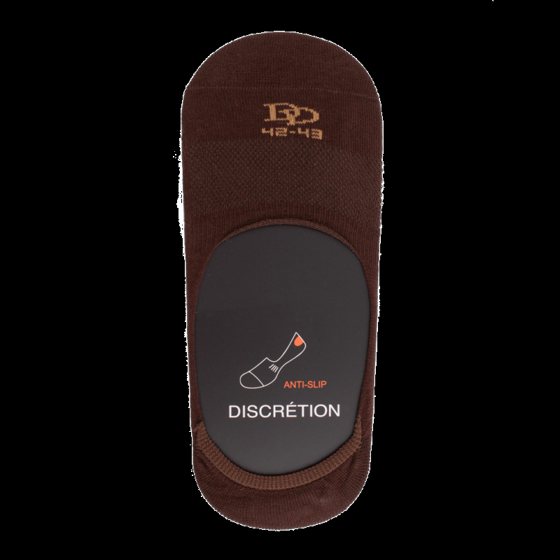 doré doré Chaussettes homme invisibless et fines en fil d'Écosse - Marron cacao