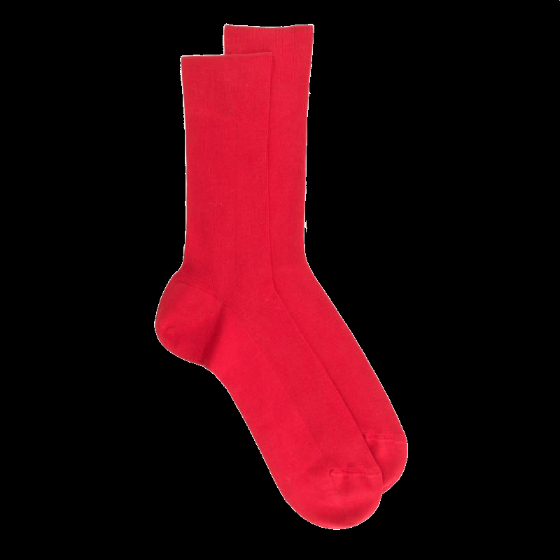 Doré Doré Chaussettes Homme Jambe Sensible Sans Bord élastique En Fil D'Ecosse - Groseille