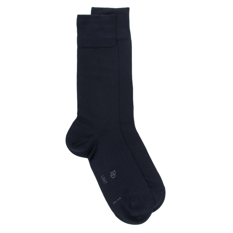 doré doré Chaussettes Homme Light en fil d'écosse et Polyamide - Bleu marine foncé
