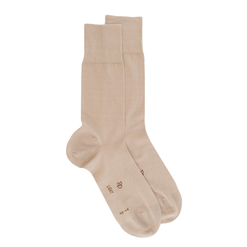 doré doré Chaussettes homme Light en fil d'écosse et Polyamide - Beige