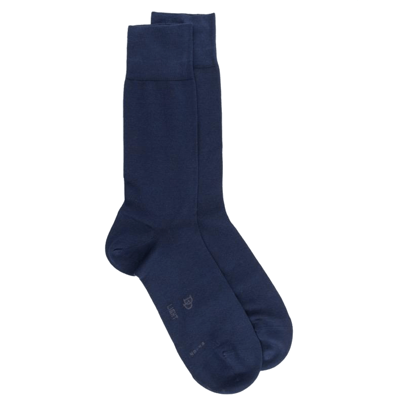 doré doré Chaussettes Homme Light en fil d'écosse et Polyamide - Bleu marine