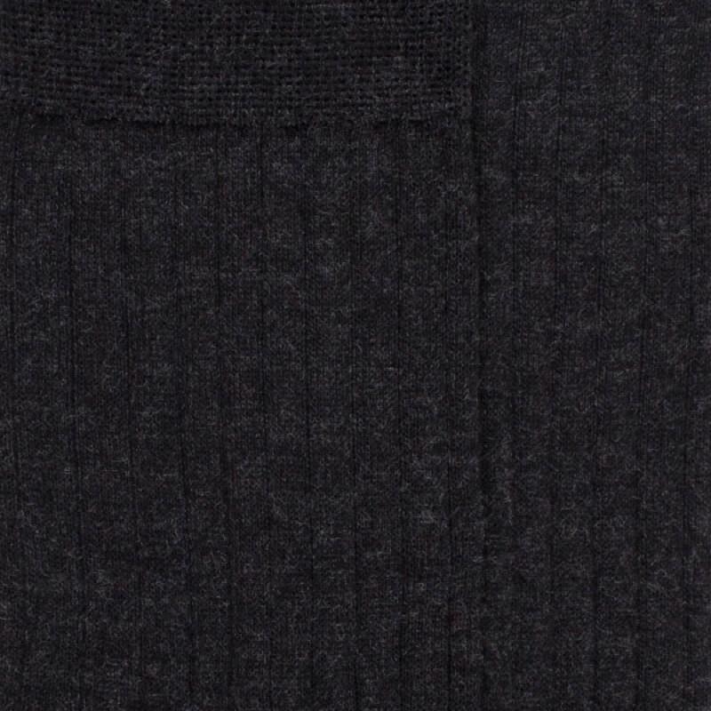 Doré Doré Chaussettes Homme Luxe En Cachemire Et Soie - Gris Anthracite