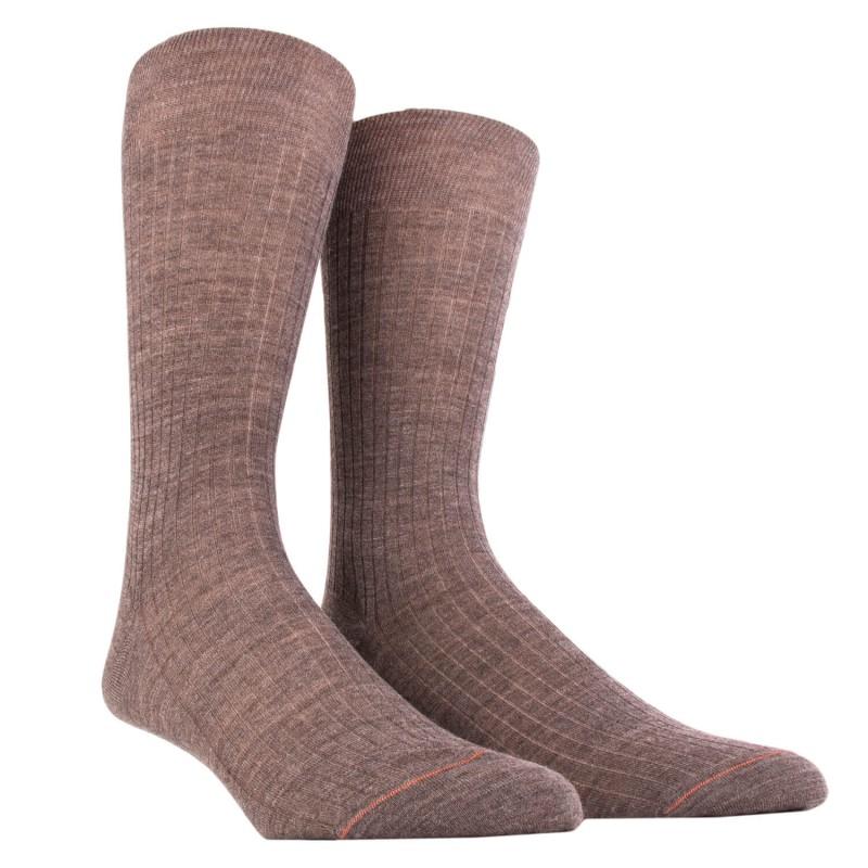 Doré Doré Chaussettes Homme Luxe En Laine Mérinos Extra Fine - Brun Loutre